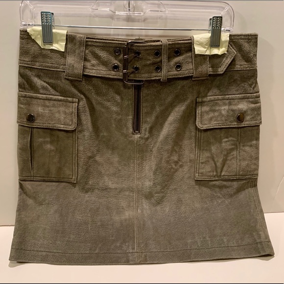 JUNIOR’S GENUINE SUEDE LEATHER MINI SKIRT. - Picture 1 of 15